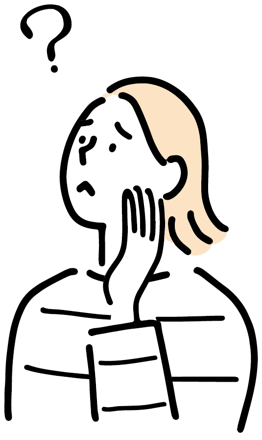 社会復帰への不安を抱える女性のイラスト